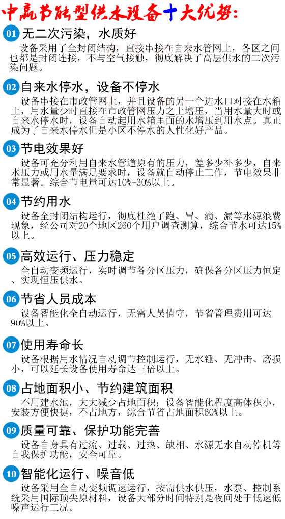 中贏差量補(bǔ)償箱式無負(fù)壓供水設(shè)備的十大獨特優(yōu)勢